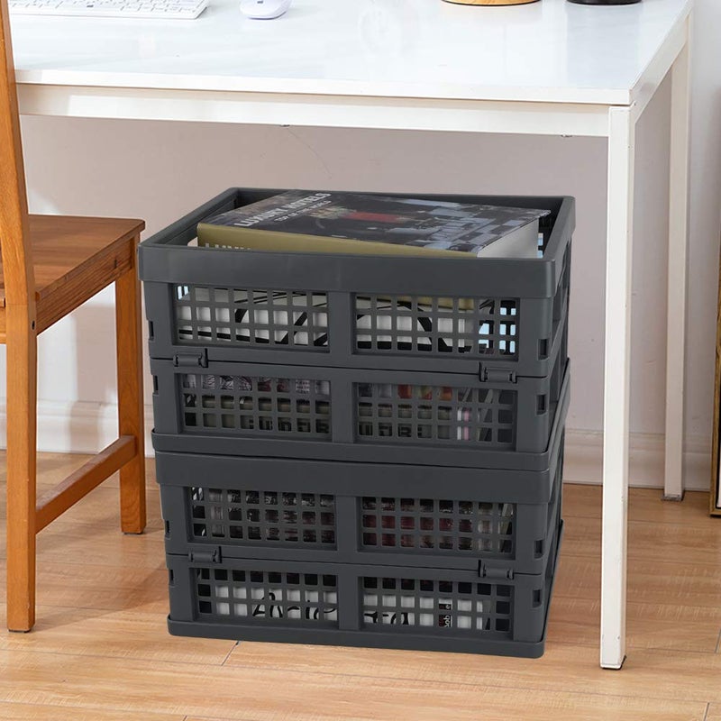 AnnkkyUS 3-pack Folding Crates for Storage, 15 Liters Plastic Collapsible Crates Bins - Image 5